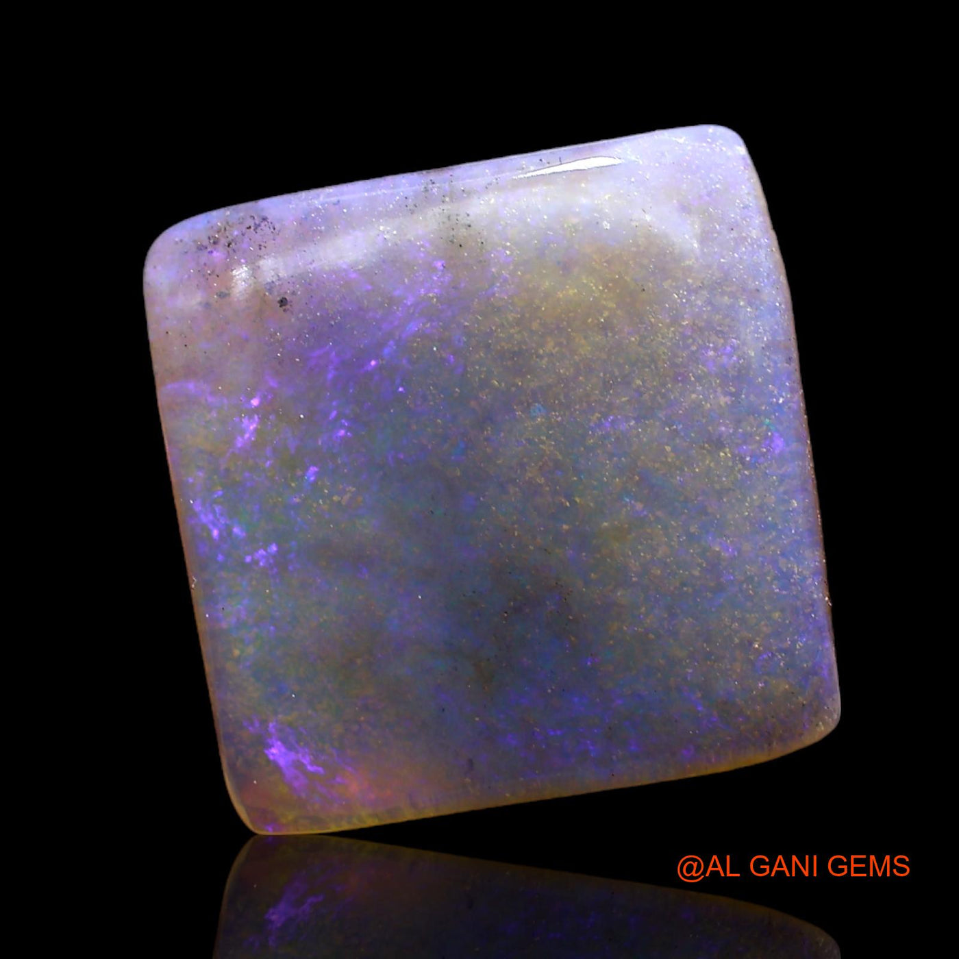 8.00 Cts Natural Australian Fire Opal Square Cabochon Loose Gemstone For Jewelry 15x15x4 mm AC-835