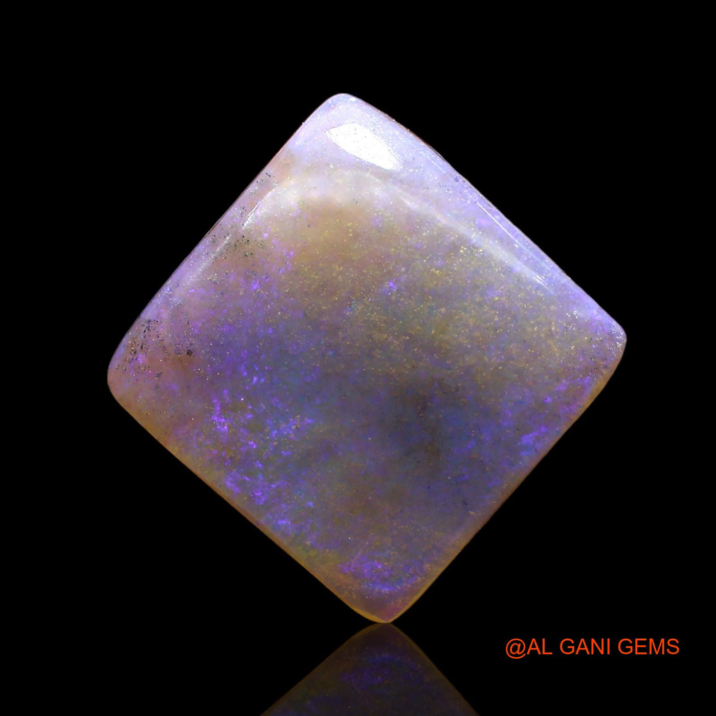 8.00 Cts Natural Australian Fire Opal Square Cabochon Loose Gemstone For Jewelry 15x15x4 mm AC-835