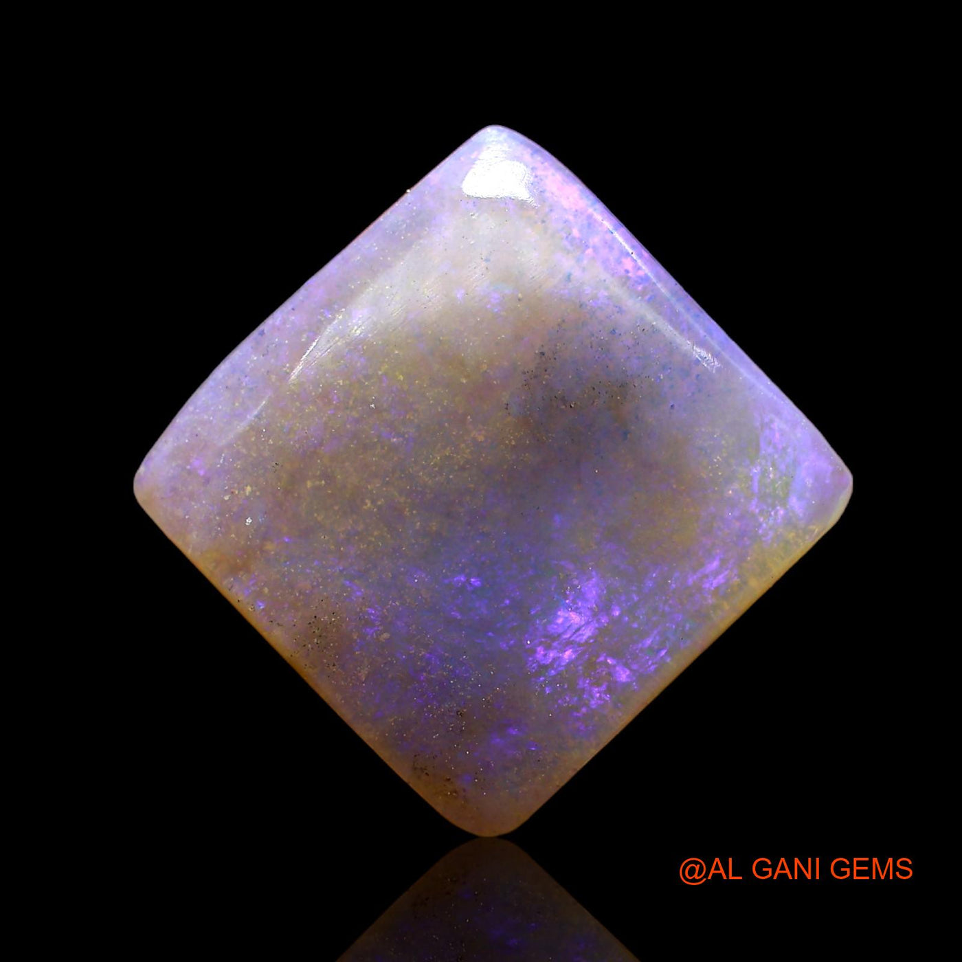 8.00 Cts Natural Australian Fire Opal Square Cabochon Loose Gemstone For Jewelry 15x15x4 mm AC-835