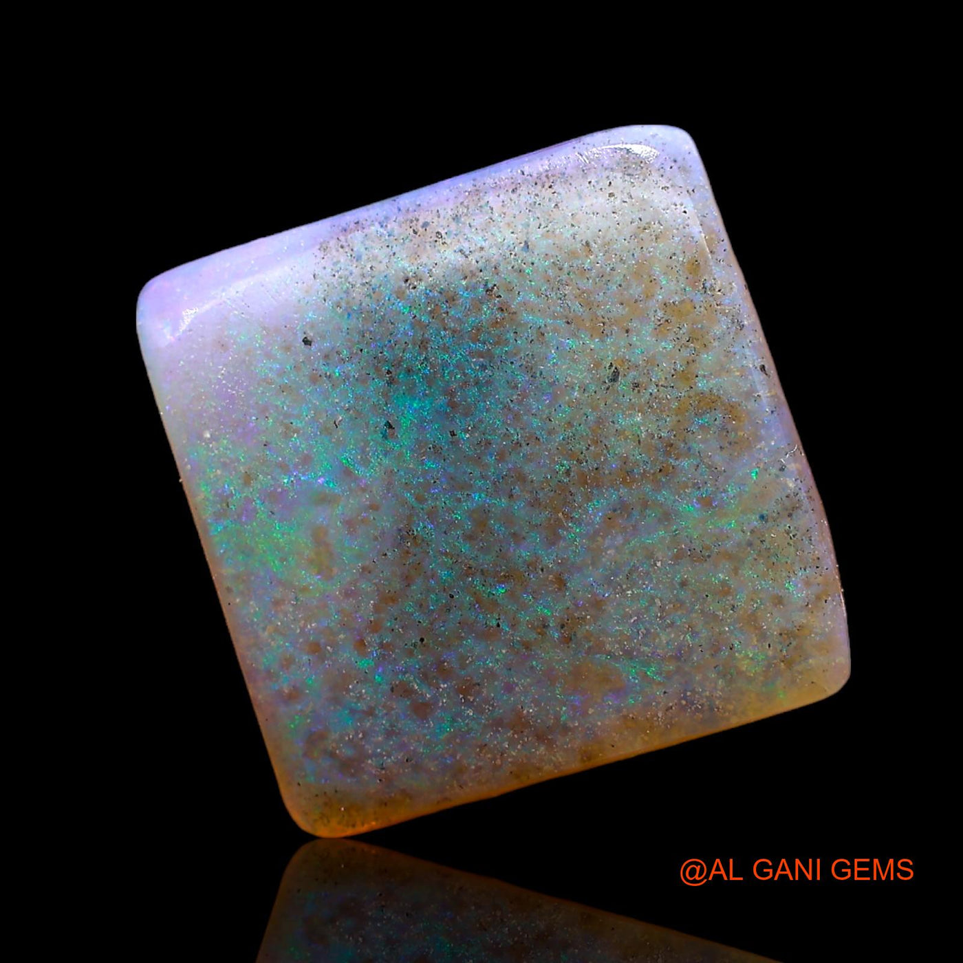 8.00 Cts Natural Australian Fire Opal Square Cabochon Loose Gemstone For Jewelry 15x15x4 mm AC-835