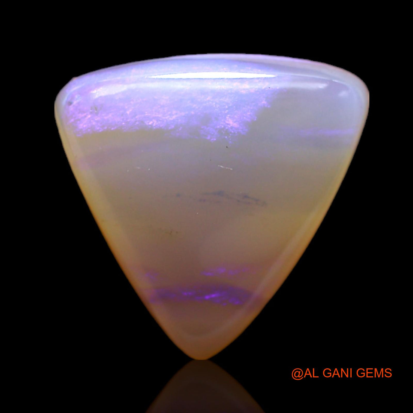 Natural Untreated Fire Opal Loose Gemstone Trillion Cabochon From Australia 7.00 Cts 15x15x5 mm AC-83