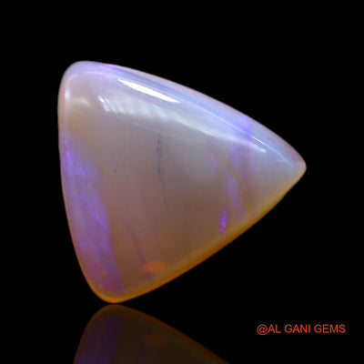 Natural Untreated Fire Opal Loose Gemstone Trillion Cabochon From Australia 7.00 Cts 15x15x5 mm AC-83