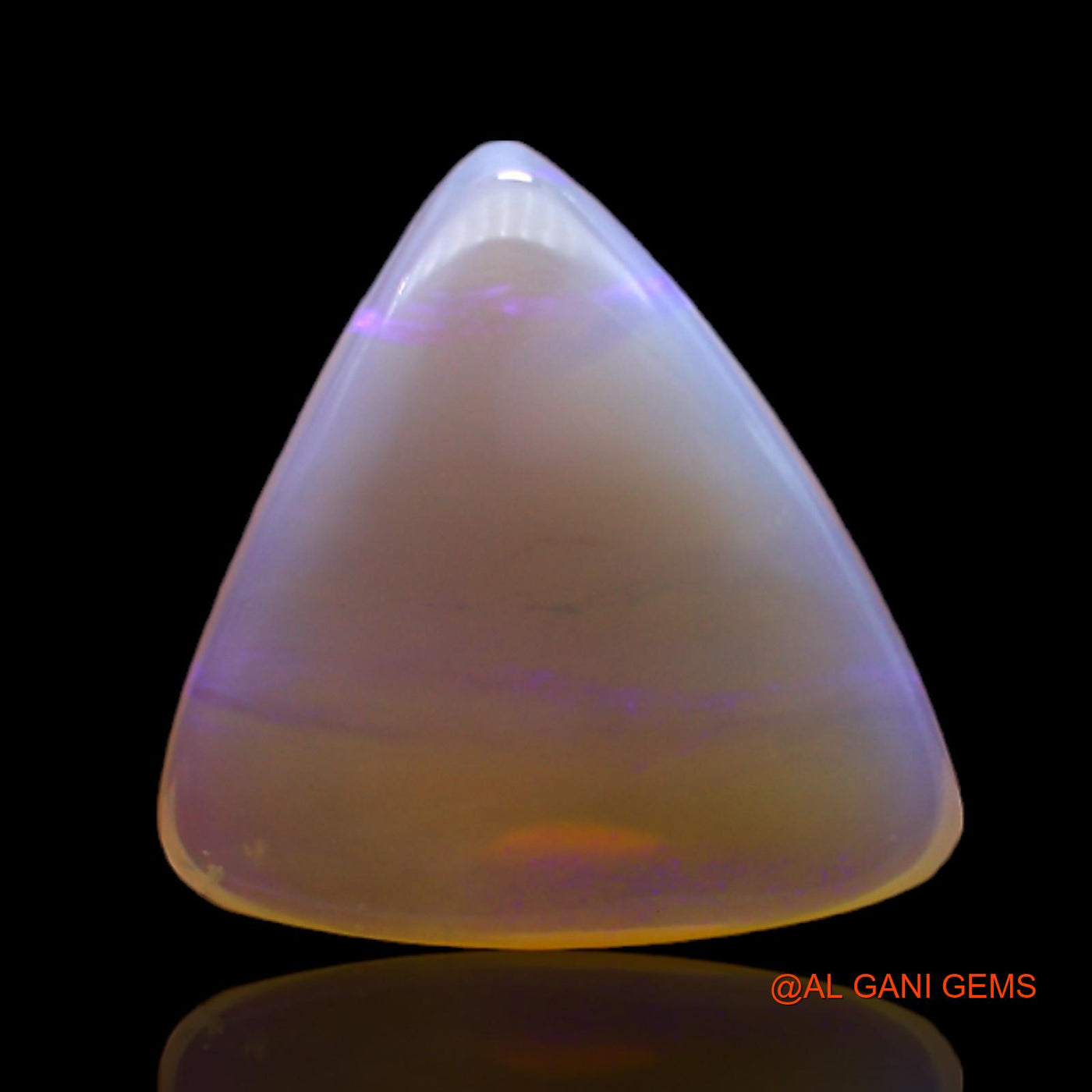 Natural Untreated Fire Opal Loose Gemstone Trillion Cabochon From Australia 7.00 Cts 15x15x5 mm AC-83