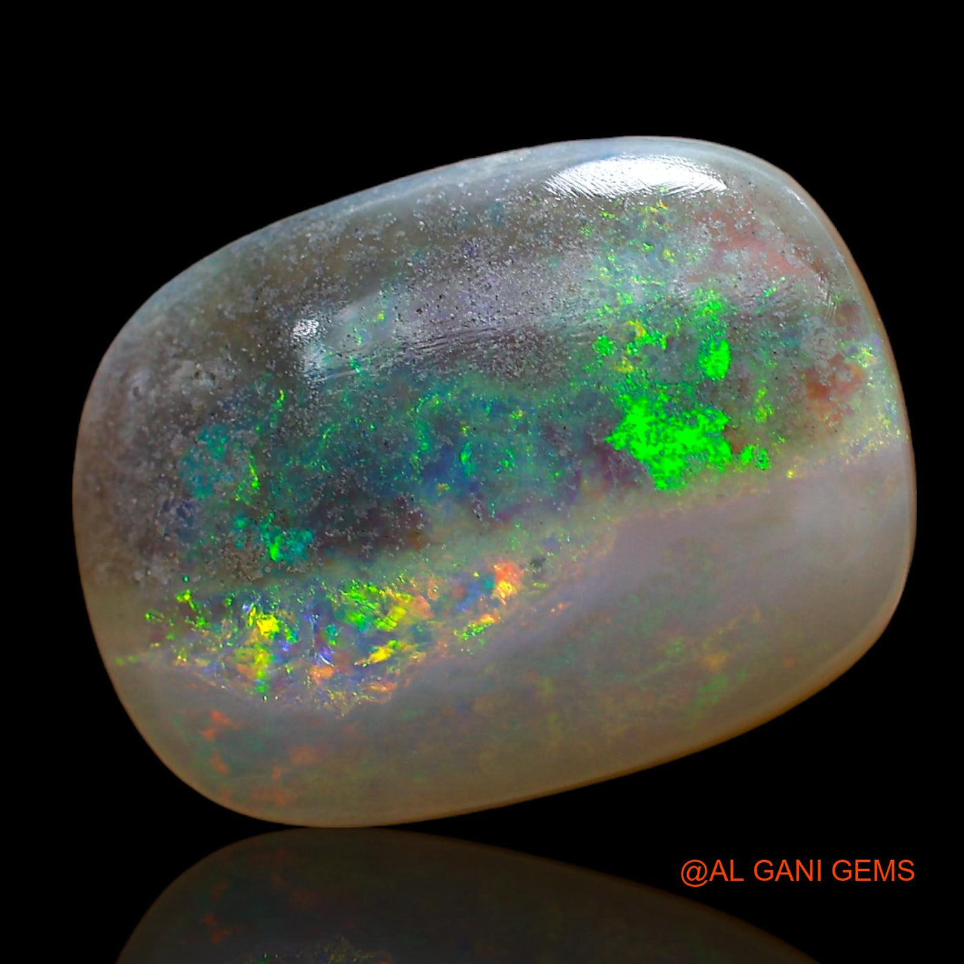 Natural Fire Opal Gemstone 9.00 Cts Loose Oval Cabochon From Australia 17x13x5 mm AC-842