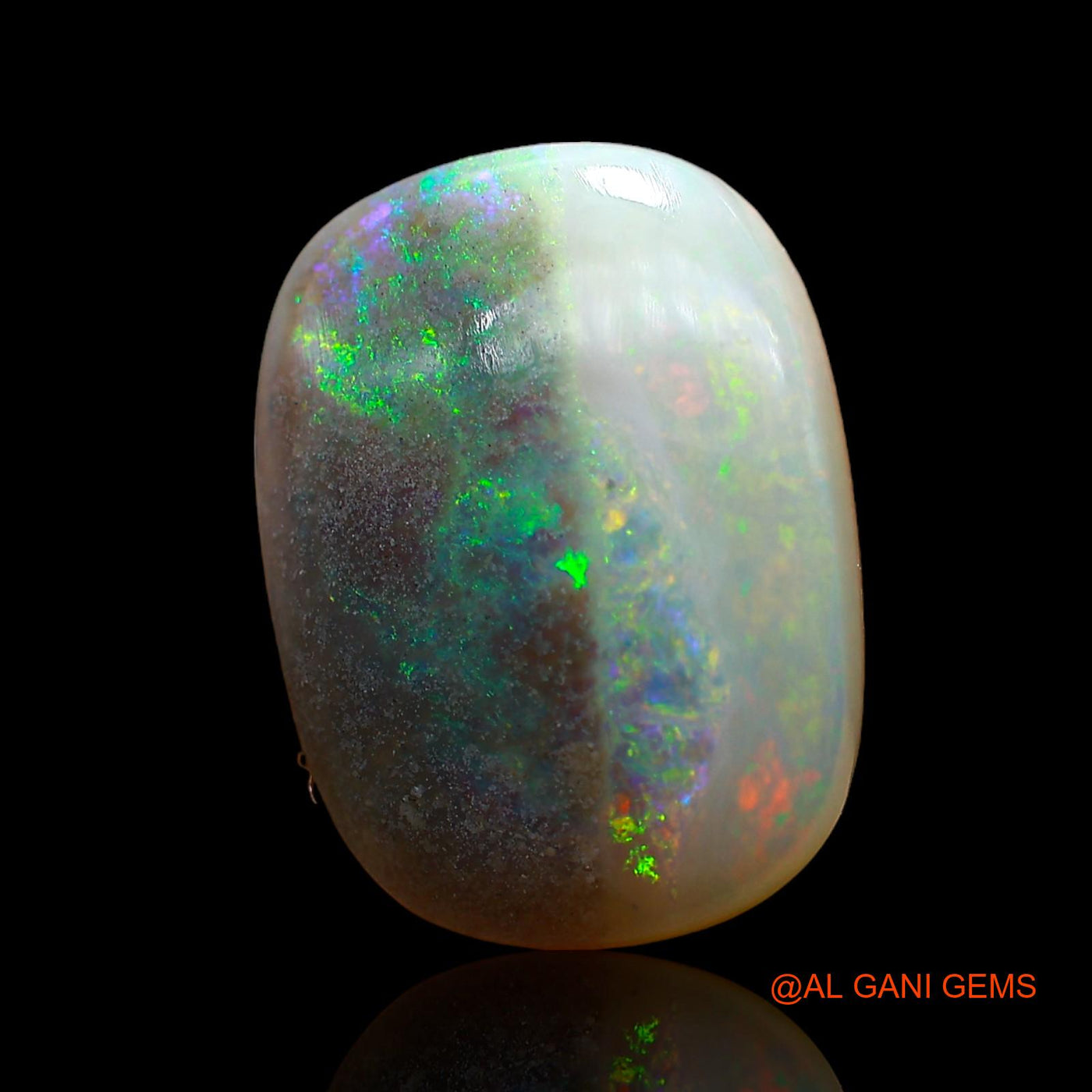 Natural Fire Opal Gemstone 9.00 Cts Loose Oval Cabochon From Australia 17x13x5 mm AC-842