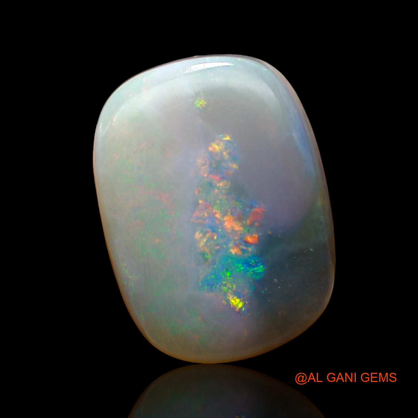 Natural Fire Opal Gemstone 9.00 Cts Loose Oval Cabochon From Australia 17x13x5 mm AC-842