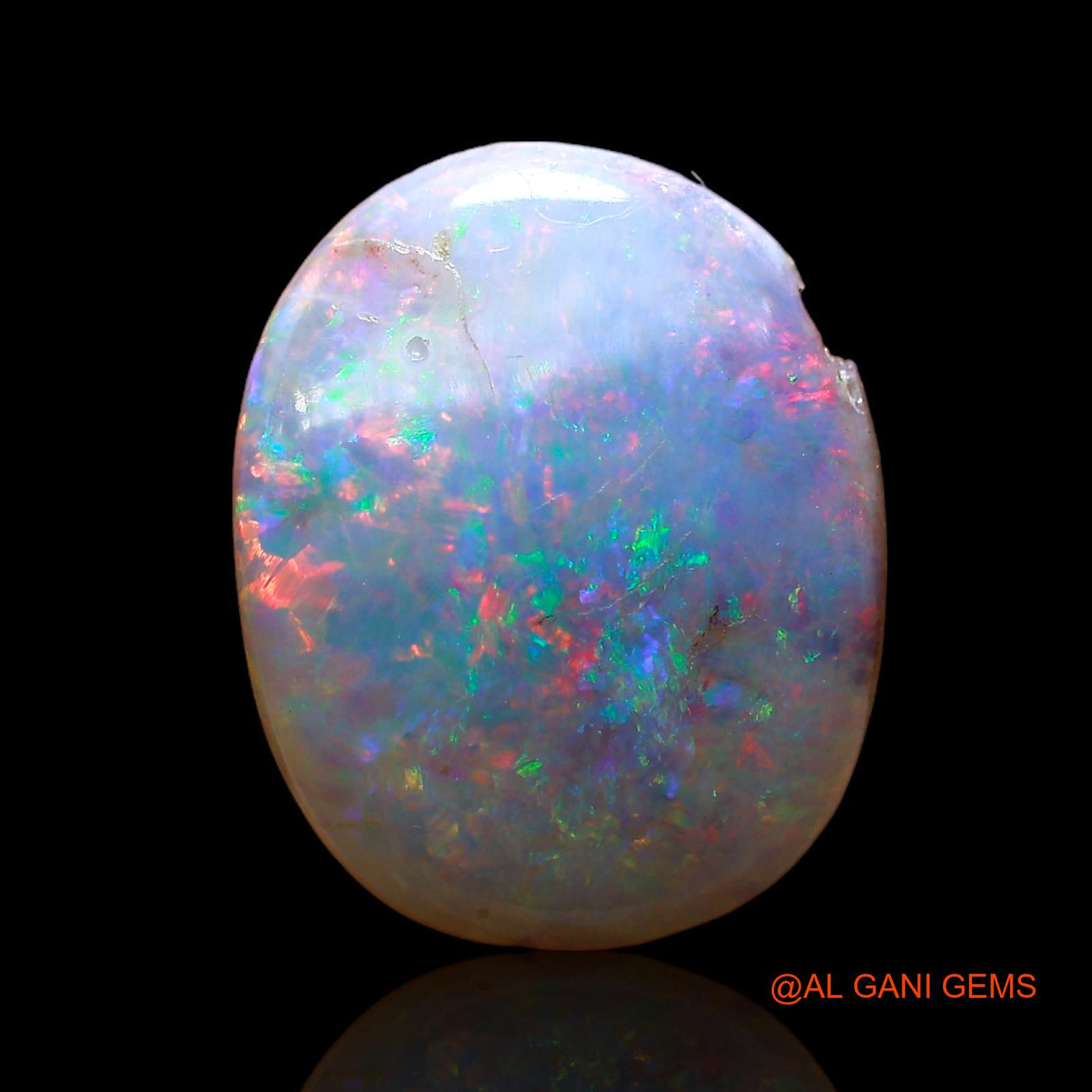 6.00 Cts Unheated Australian Fire Opal Loose Gemstone Oval Cabochon Natural 17x13x4 mm AC-843