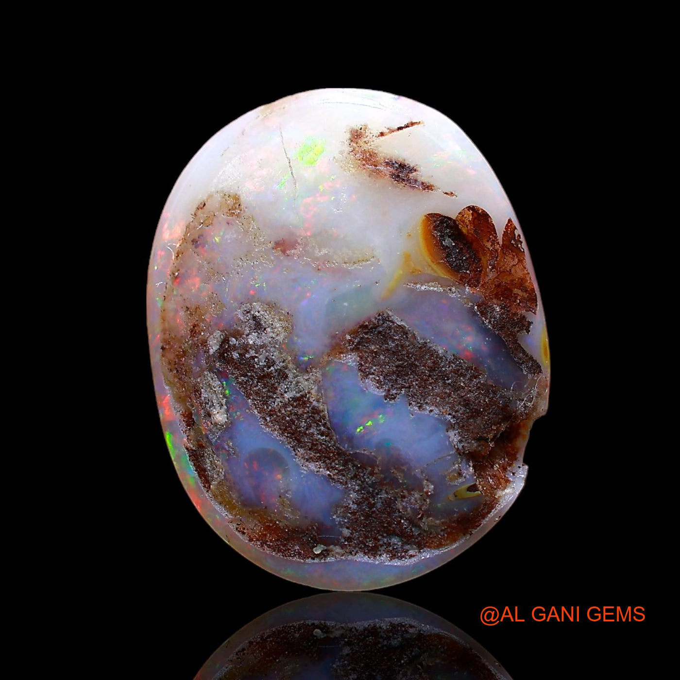 6.00 Cts Unheated Australian Fire Opal Loose Gemstone Oval Cabochon Natural 17x13x4 mm AC-843