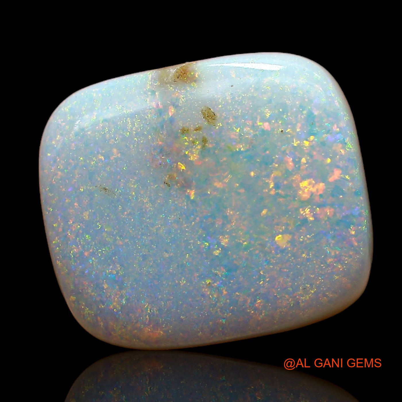 Natural Untreated Fire Opal Loose Gemstone Oval Cabochon From Australia 11.00 Cts 15x13x6 mm AC-845