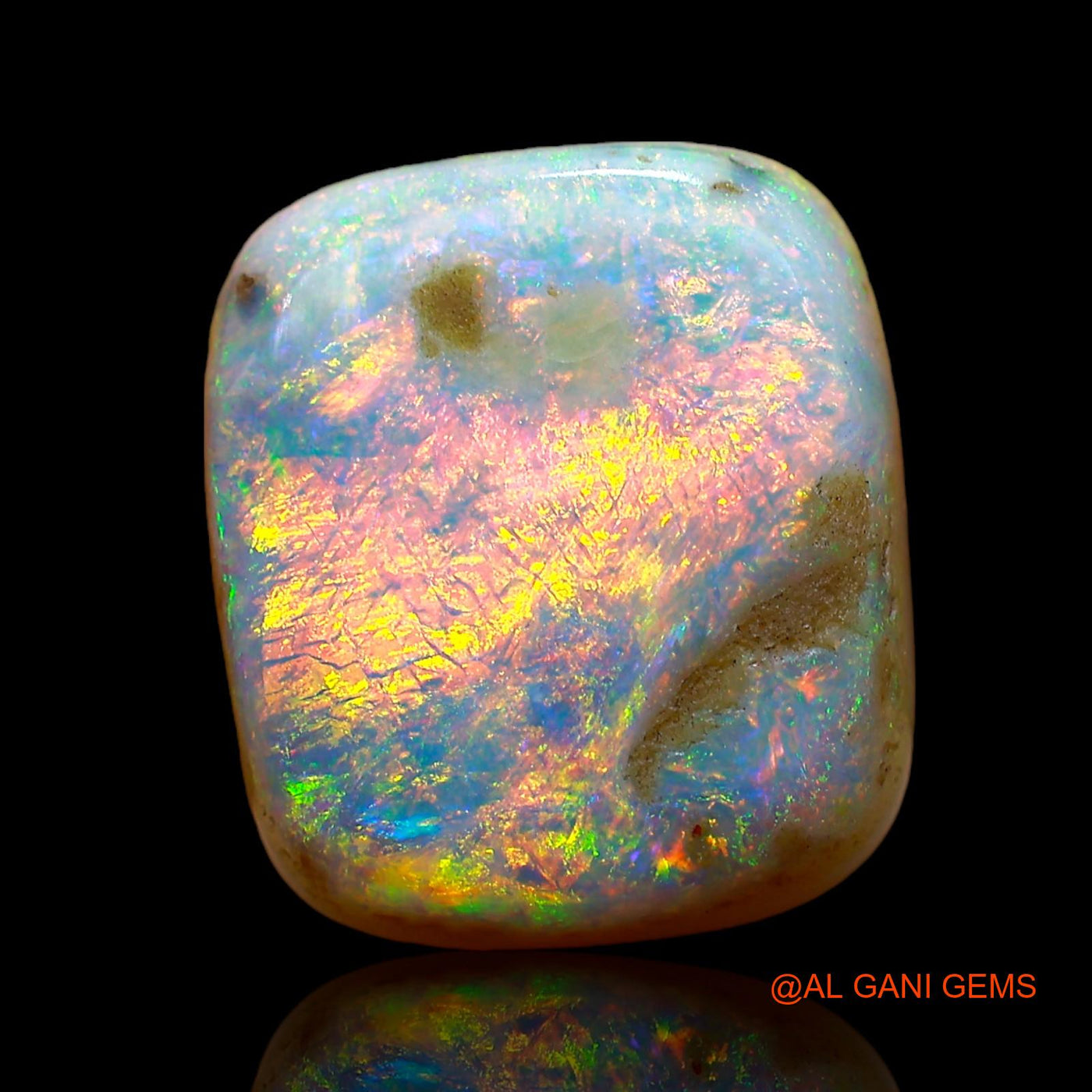 Natural Untreated Fire Opal Loose Gemstone Oval Cabochon From Australia 11.00 Cts 15x13x6 mm AC-845