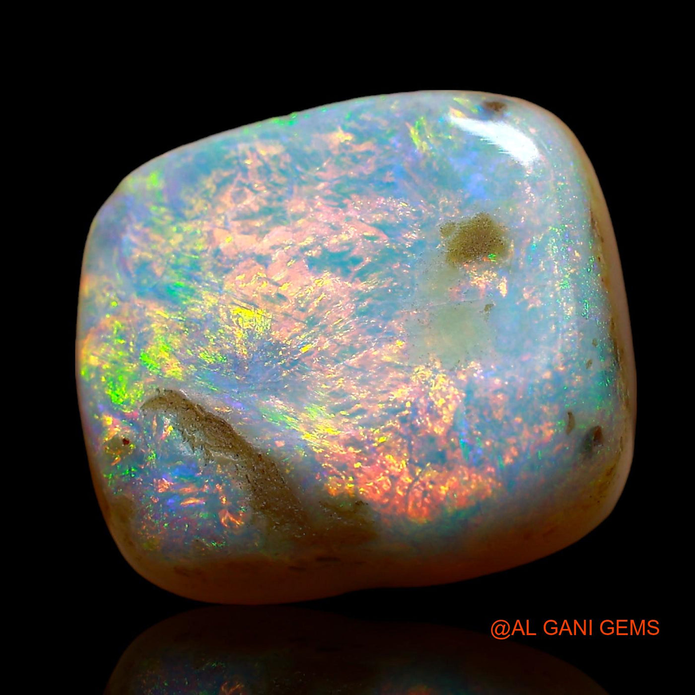 Natural Untreated Fire Opal Loose Gemstone Oval Cabochon From Australia 11.00 Cts 15x13x6 mm AC-845