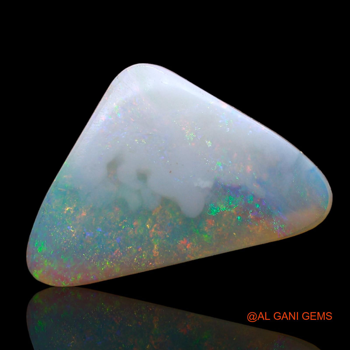 4.00 Cts Unheated Australian Fire Opal Loose Gemstone Trillion Cabochon Natural 19x12x3 mm AC-847