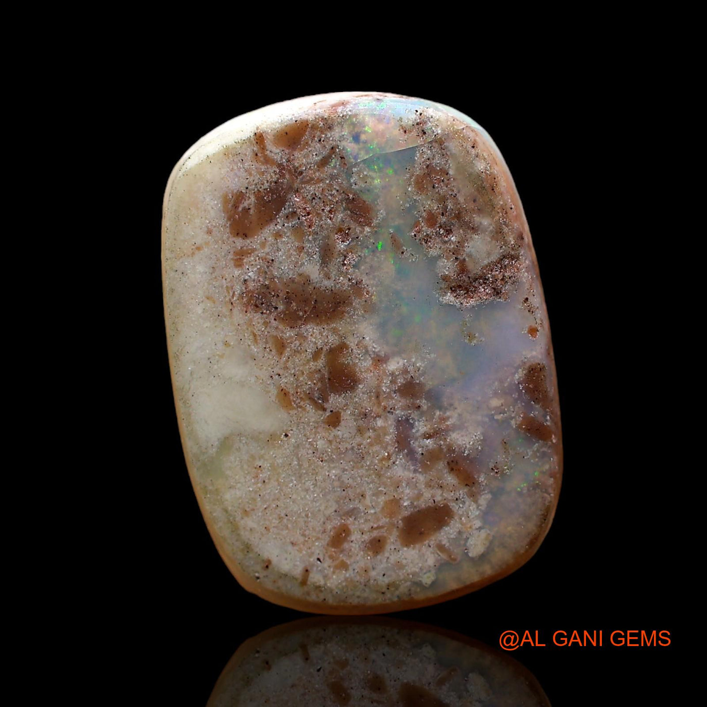 8.00 Cts Natural Australian Fire Opal Oval Cabochon Loose Gemstone For Jewelry 17x12x4 mm AC-848