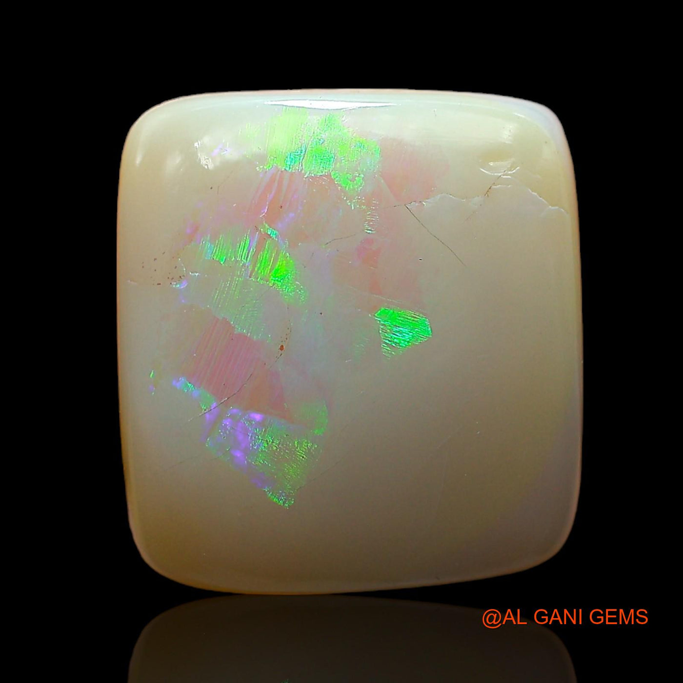 10.00 Cts Natural Australian Fire Opal Loose Gemstone Square Cabochon 15x14x5 mm AC-850