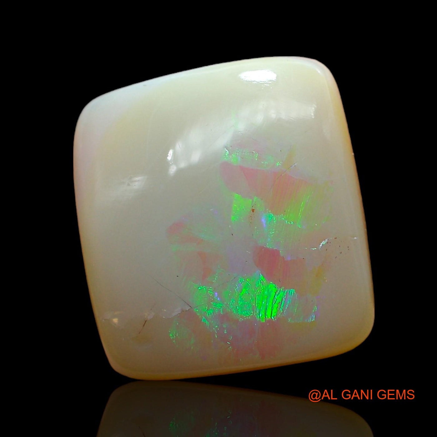 10.00 Cts Natural Australian Fire Opal Loose Gemstone Square Cabochon 15x14x5 mm AC-850