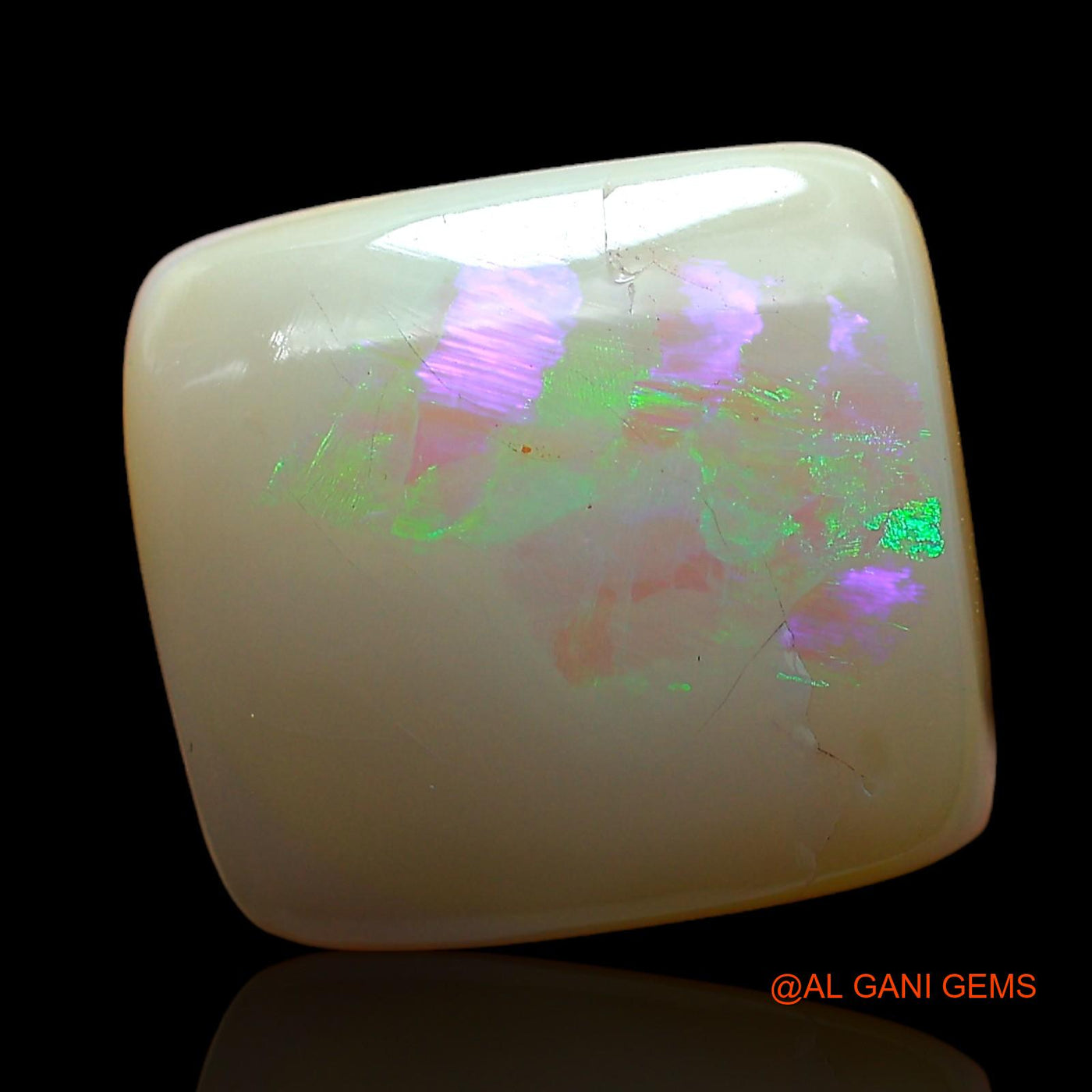10.00 Cts Natural Australian Fire Opal Loose Gemstone Square Cabochon 15x14x5 mm AC-850