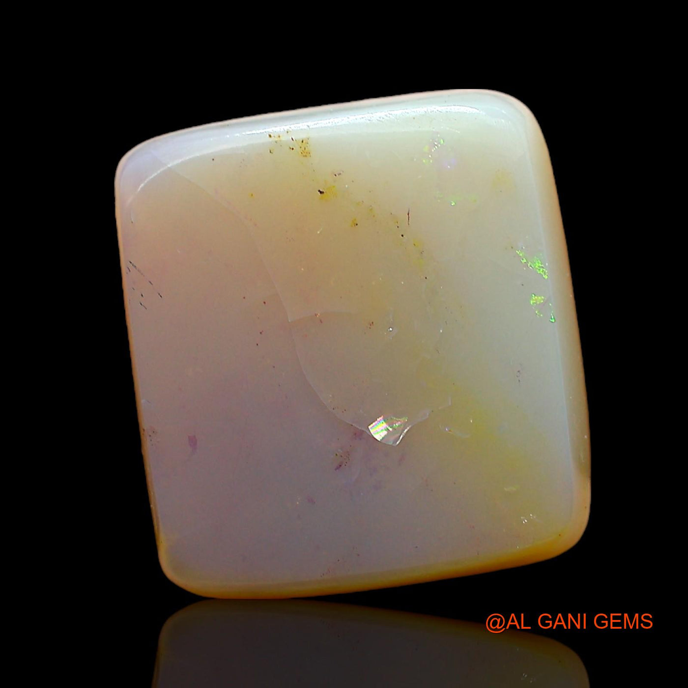 10.00 Cts Natural Australian Fire Opal Loose Gemstone Square Cabochon 15x14x5 mm AC-850