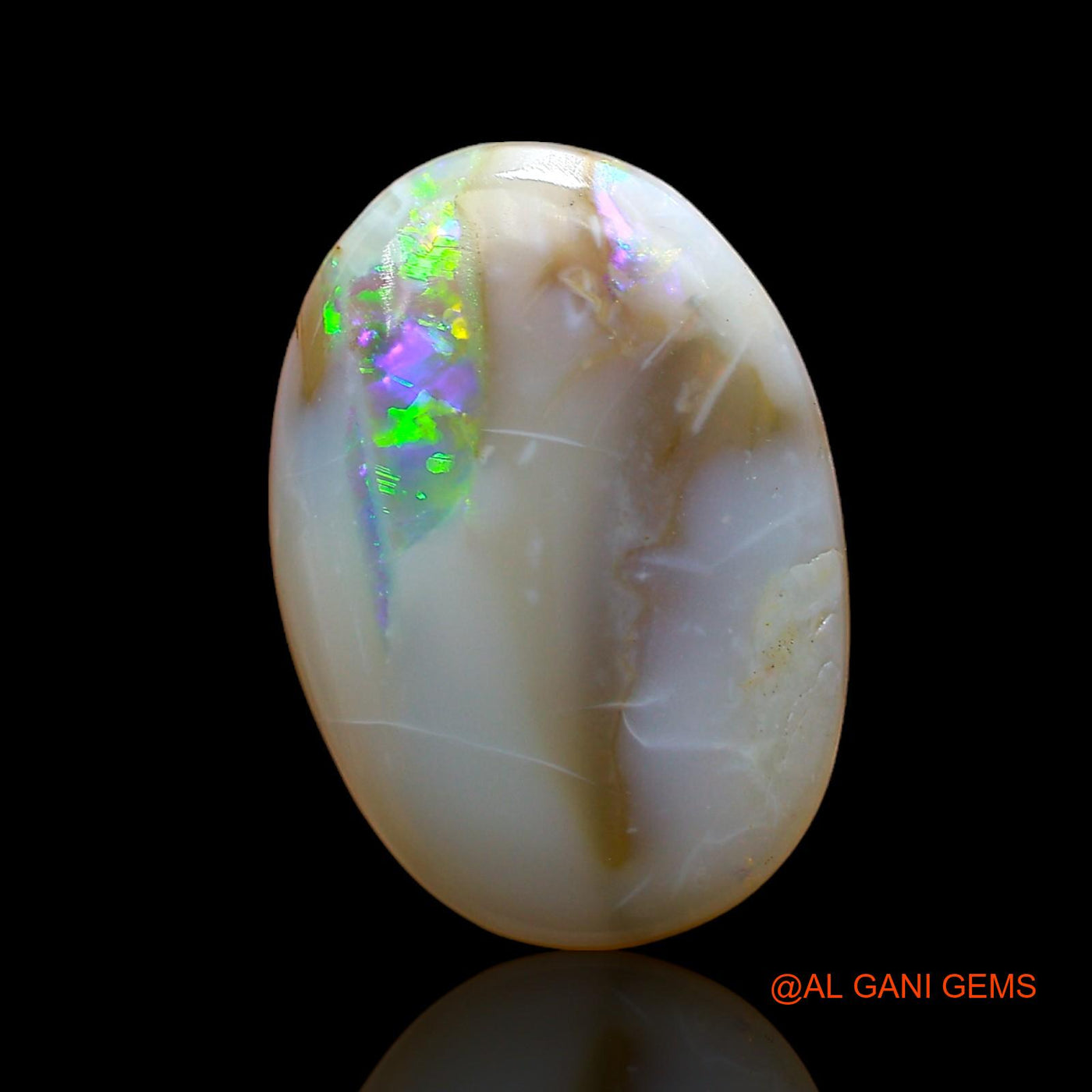 Natural Fire Opal Gemstone 5.00 Cts Loose Oval Cabochon From Australia 17x12x4 mm AC-858