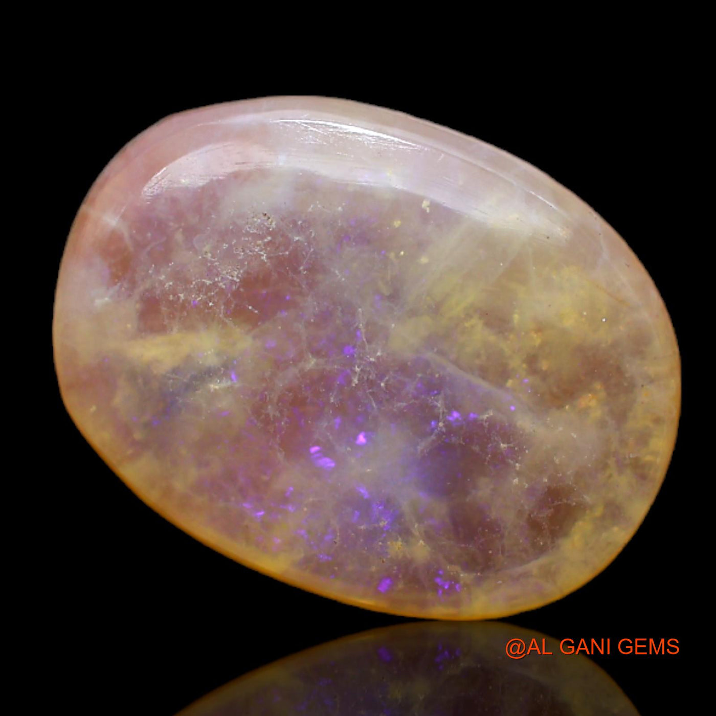 Natural Untreated Fire Opal Loose Gemstone Oval Cabochon From Australia 5.00 Cts 18x13x3 mm AC-85
