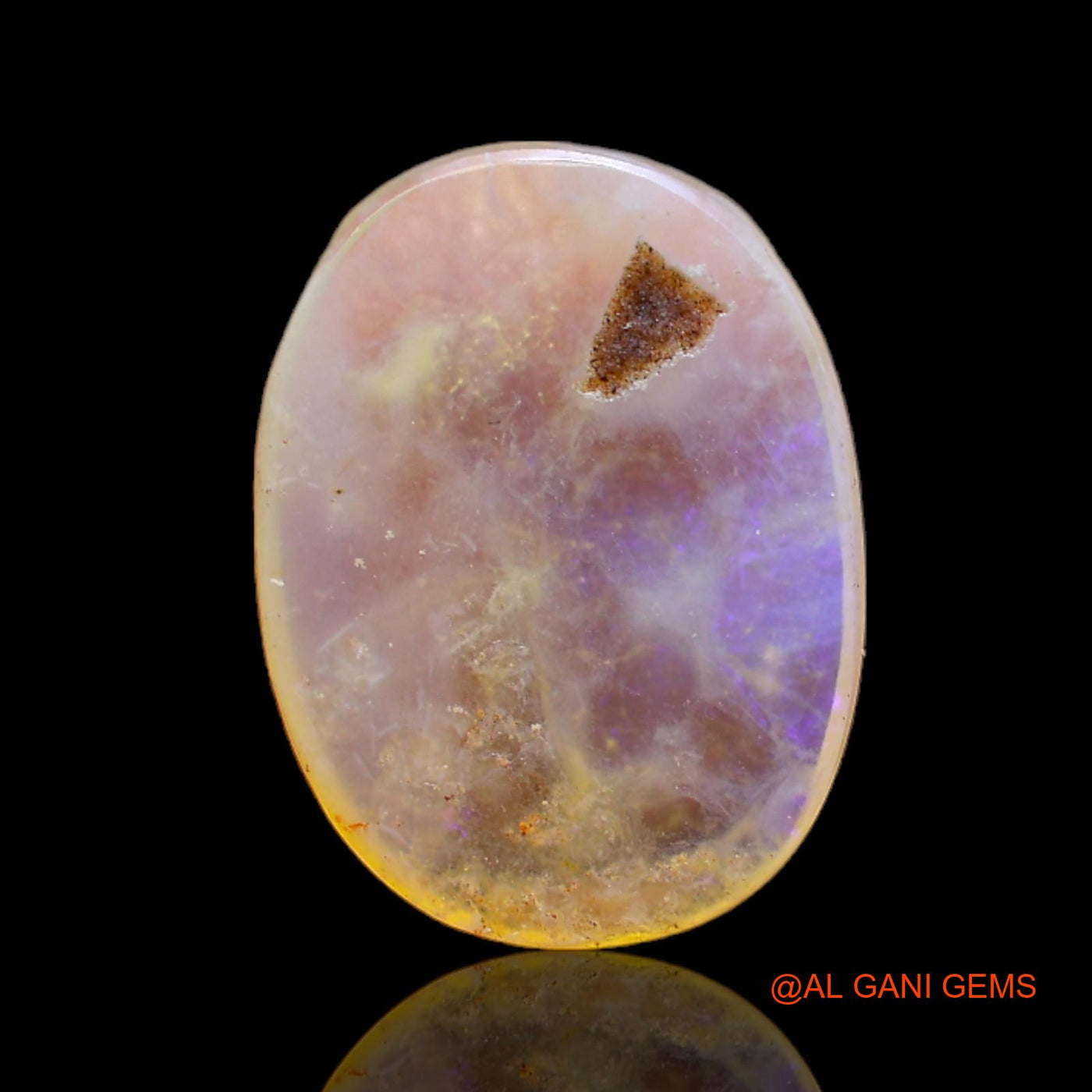 Natural Untreated Fire Opal Loose Gemstone Oval Cabochon From Australia 5.00 Cts 18x13x3 mm AC-85