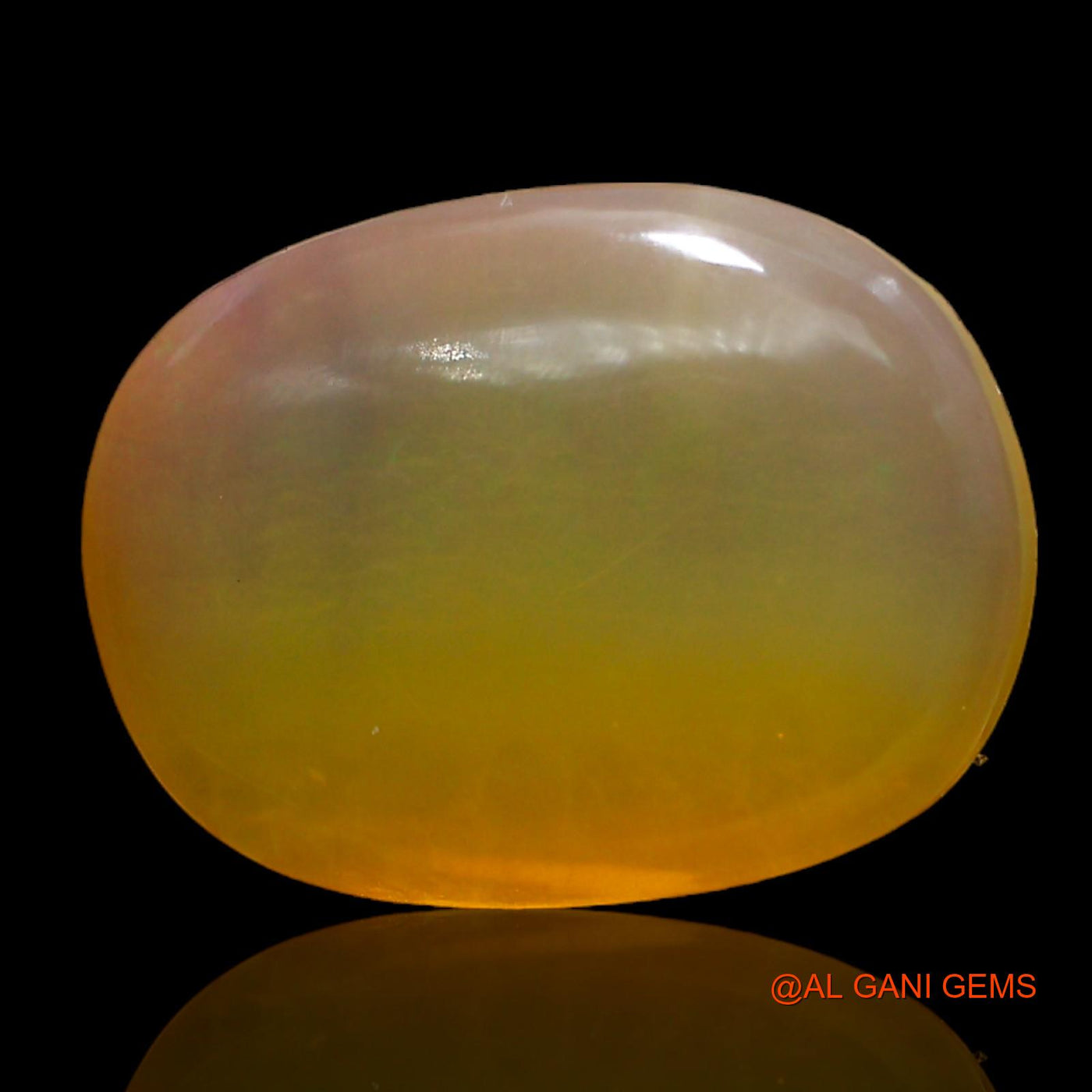Natural Fire Opal Gemstone 8.00 Cts Loose Oval Cabochon From Australia 17x12x6 mm AC-863