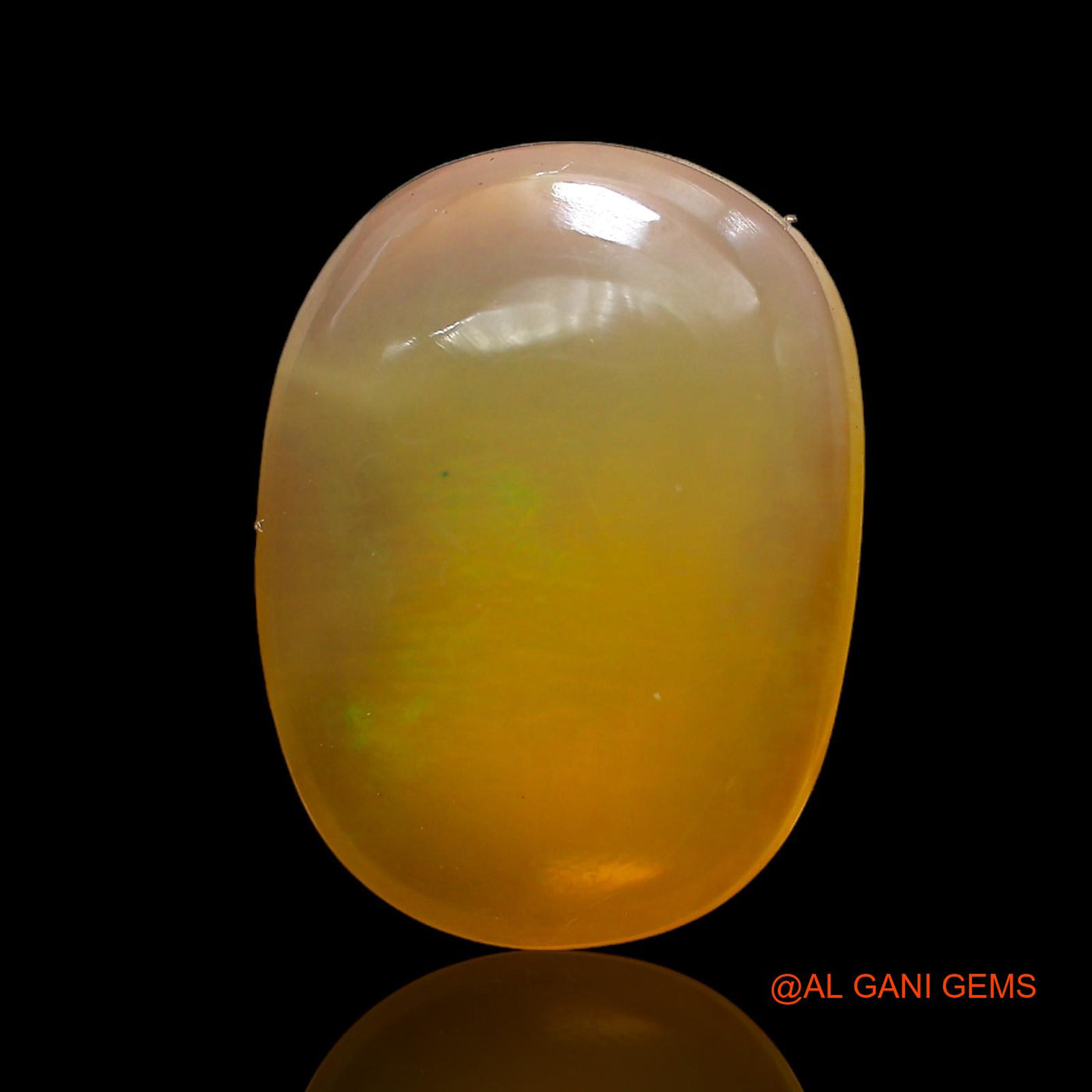Natural Fire Opal Gemstone 8.00 Cts Loose Oval Cabochon From Australia 17x12x6 mm AC-863