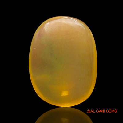 Natural Fire Opal Gemstone 8.00 Cts Loose Oval Cabochon From Australia 17x12x6 mm AC-863