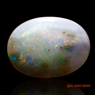 Natural Untreated Fire Opal Loose Gemstone Oval Cabochon From Australia 8.00 Cts 17x12x6 mm AC-864