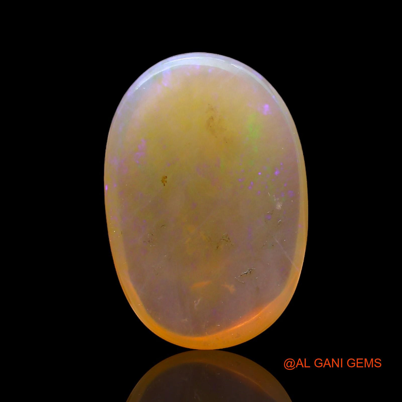 Natural Fire Opal Gemstone 6.00 Cts Loose Oval Cabochon From Australia 17x12x5 mm AC-866