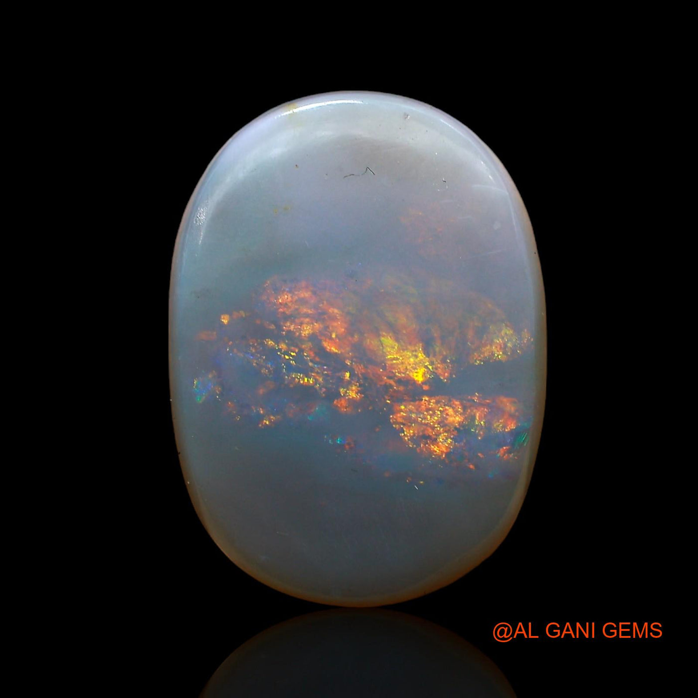 6.00 Cts Natural Australian Fire Opal Oval Cabochon Loose Gemstone For Jewelry 17x12x4 mm AC-868