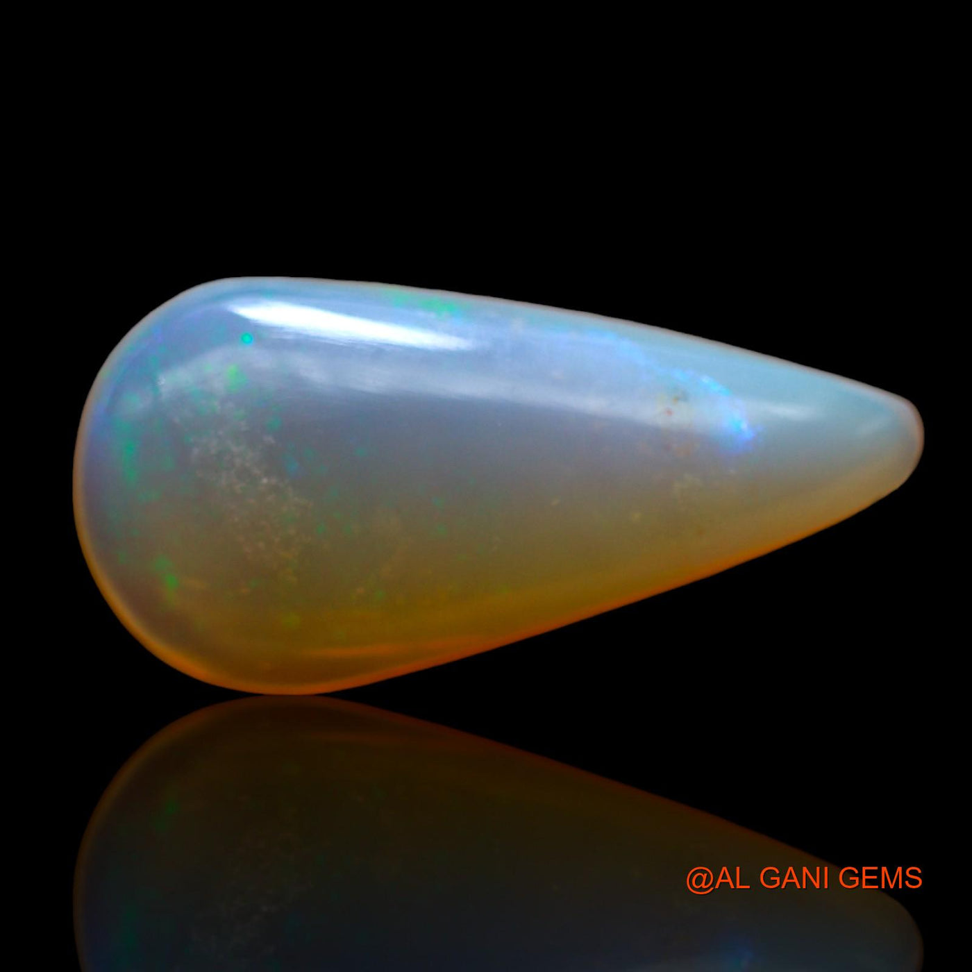 4.00 Cts Natural Australian Fire Opal Loose Gemstone Pear Cabochon 19x9x4 mm AC-873