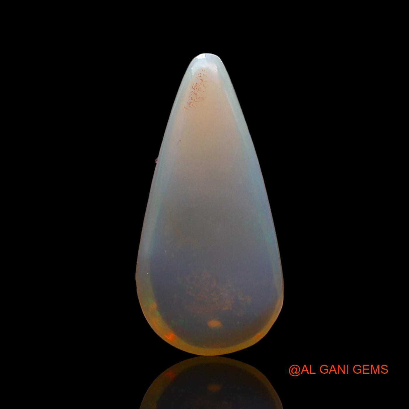 4.00 Cts Natural Australian Fire Opal Loose Gemstone Pear Cabochon 19x9x4 mm AC-873