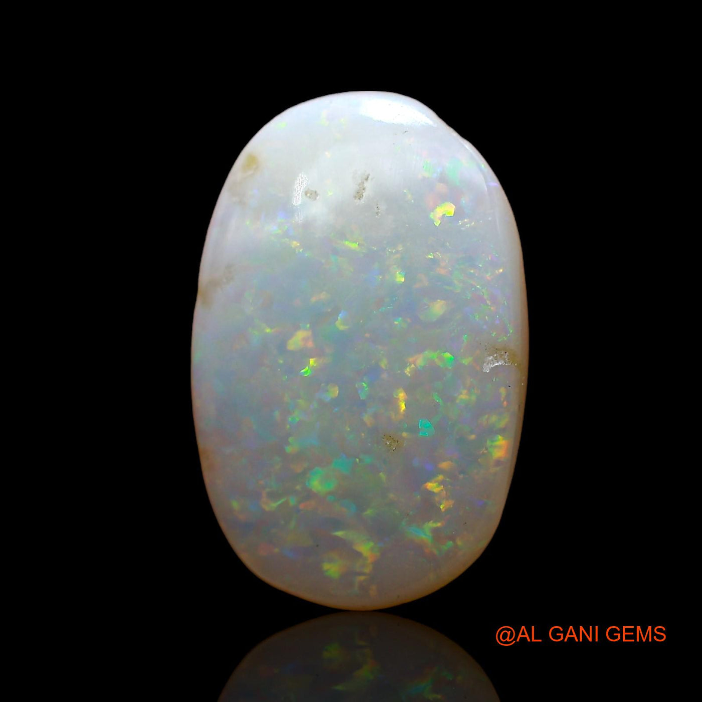 Natural Fire Opal Gemstone 4.00 Cts Loose Oval Cabochon From Australia 17x11x3 mm AC-878