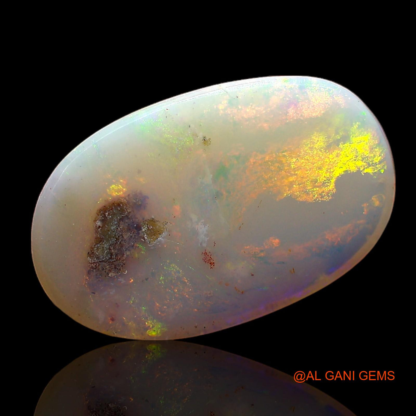 4.00 Cts Natural Australian Fire Opal Loose Gemstone Oval Cabochon 17x11x3 mm AC-881