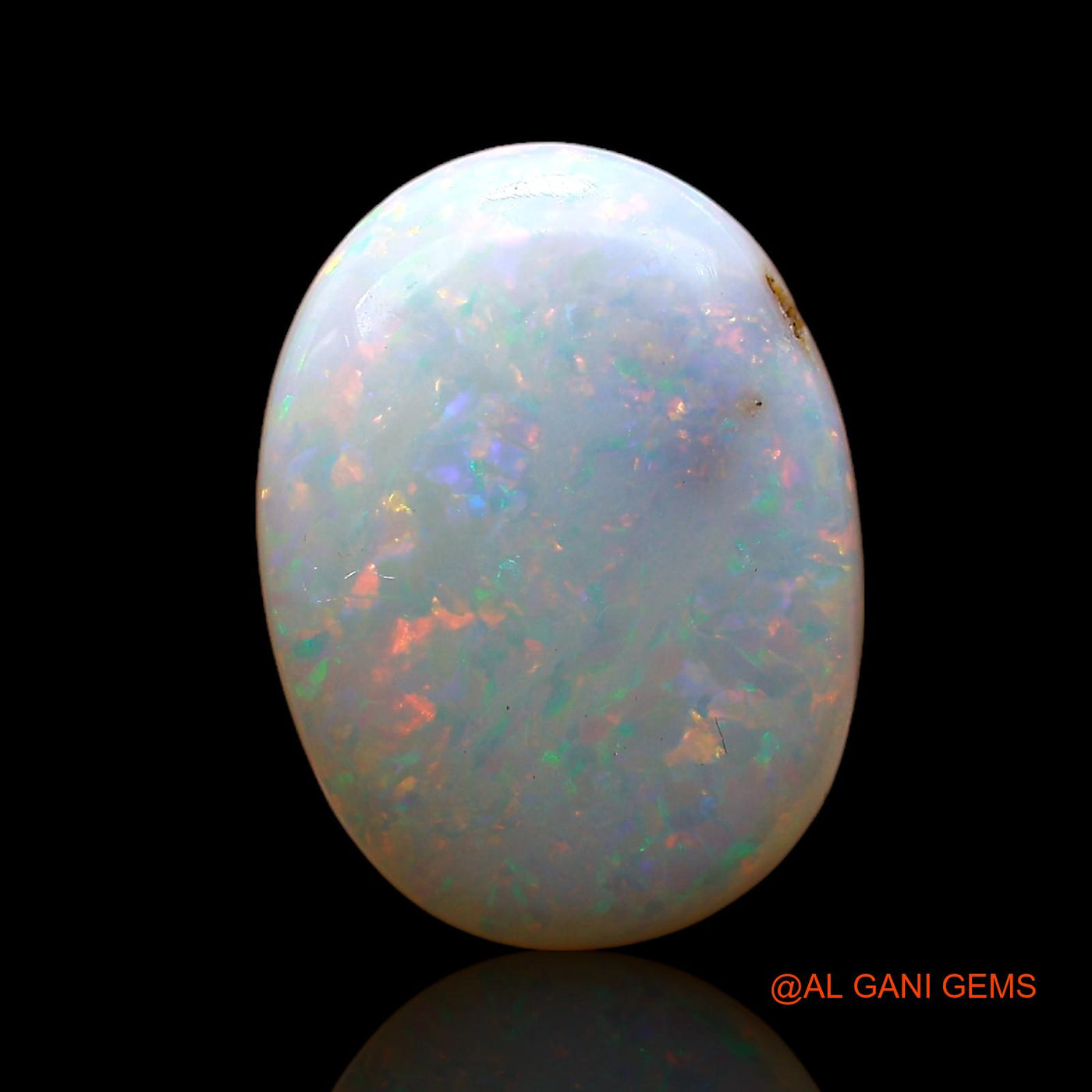 Natural Fire Opal Gemstone 5.00 Cts Loose Oval Cabochon From Australia 15x11x5 mm AC-888