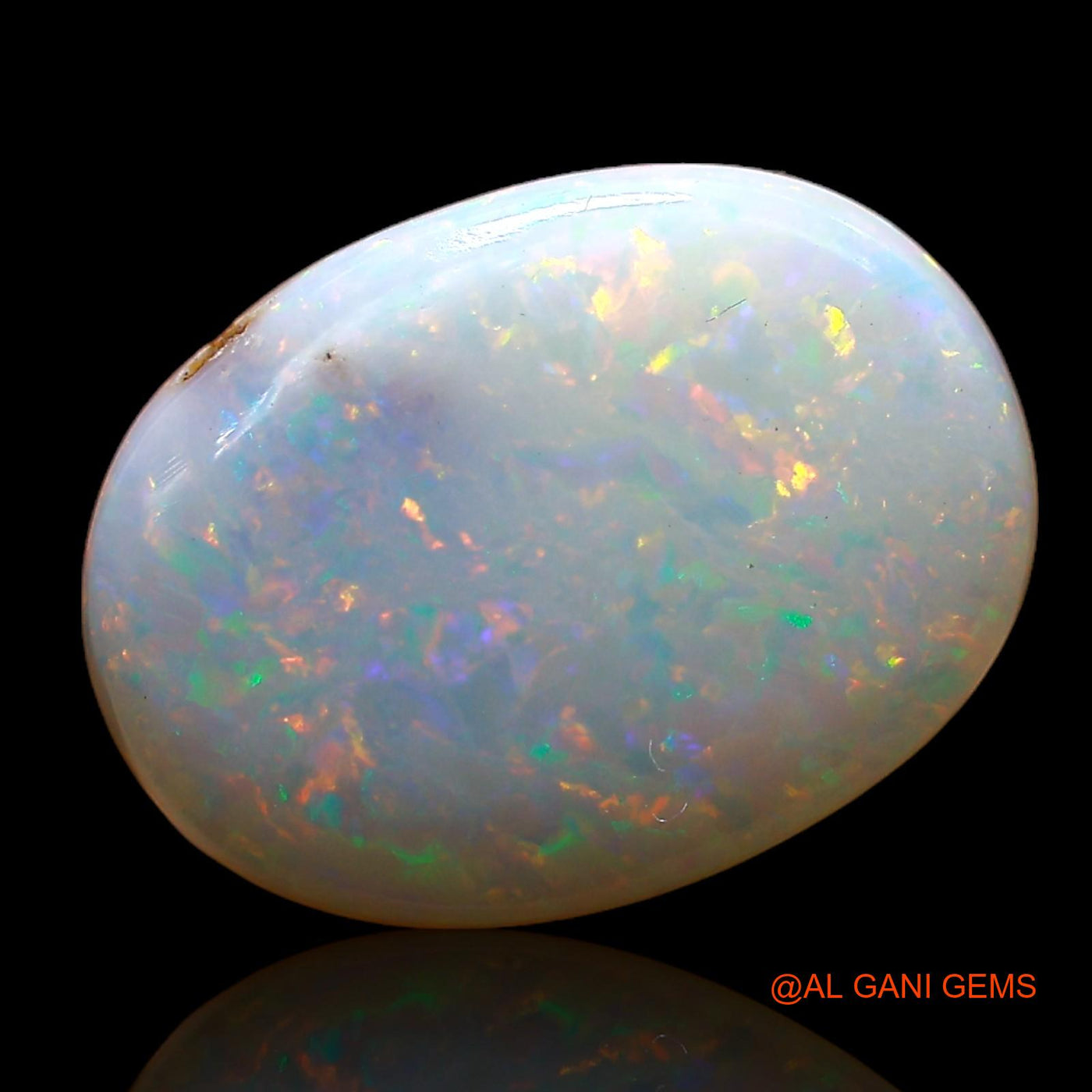Natural Fire Opal Gemstone 5.00 Cts Loose Oval Cabochon From Australia 15x11x5 mm AC-888
