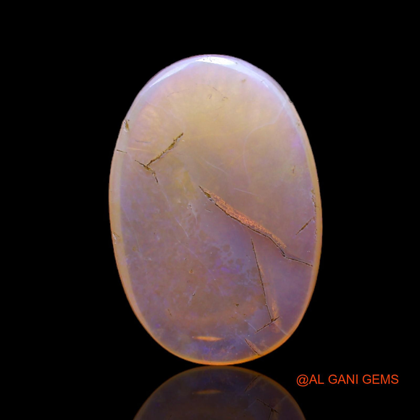 5.00 Cts Natural Australian Fire Opal Loose Gemstone Oval Cabochon 18x12x3 mm AC-88