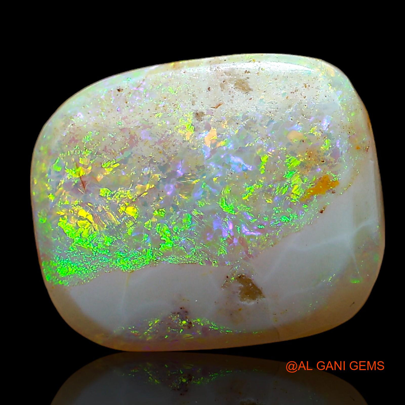 5.00 Cts Unheated Australian Fire Opal Loose Gemstone Oval Cabochon Natural 14x11x5 mm AC-897