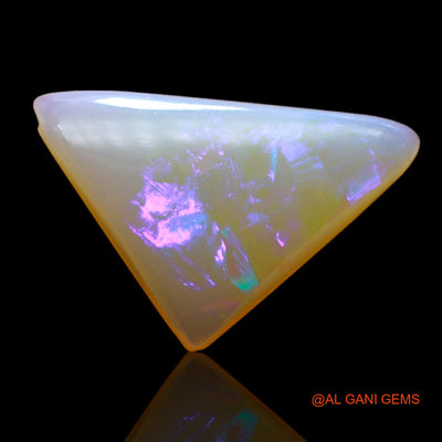 Natural Untreated Fire Opal Loose Gemstone Trillion Cabochon From Australia 2.00 Cts 16x10x3 mm AC-902
