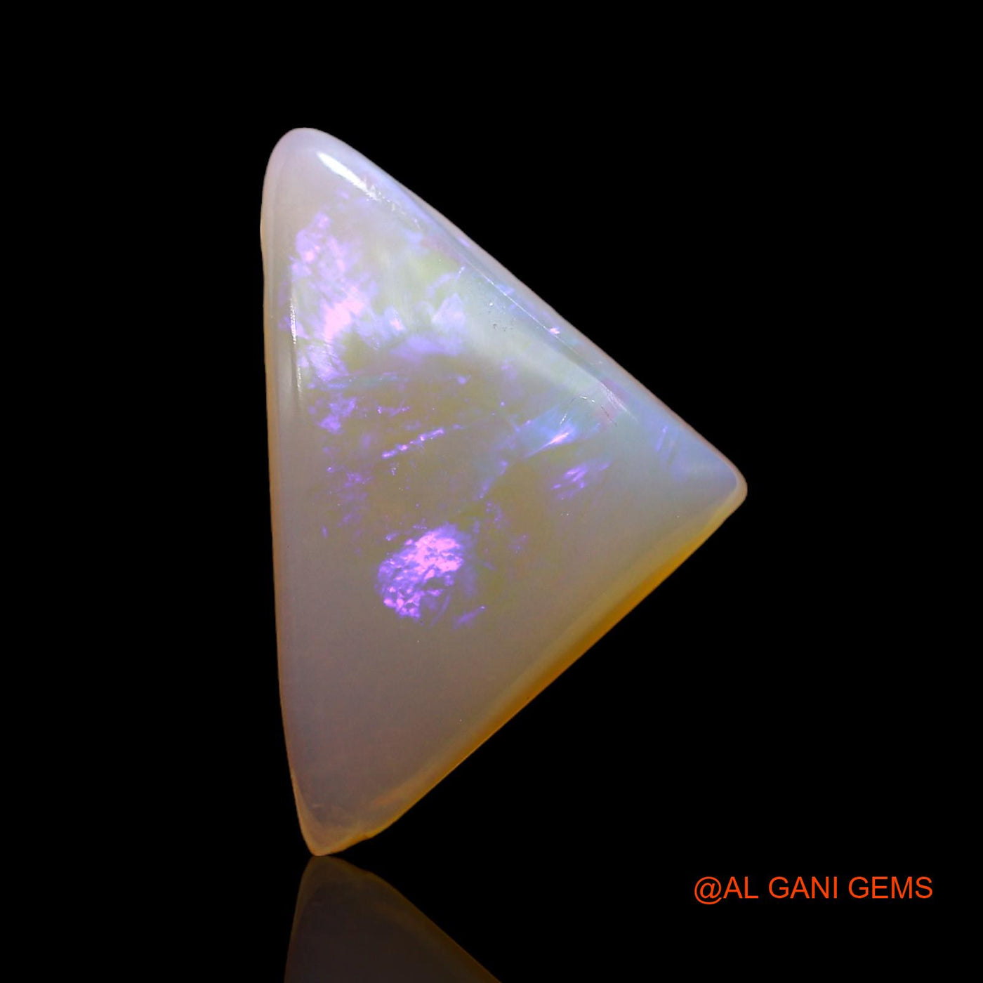 Natural Untreated Fire Opal Loose Gemstone Trillion Cabochon From Australia 2.00 Cts 16x10x3 mm AC-902