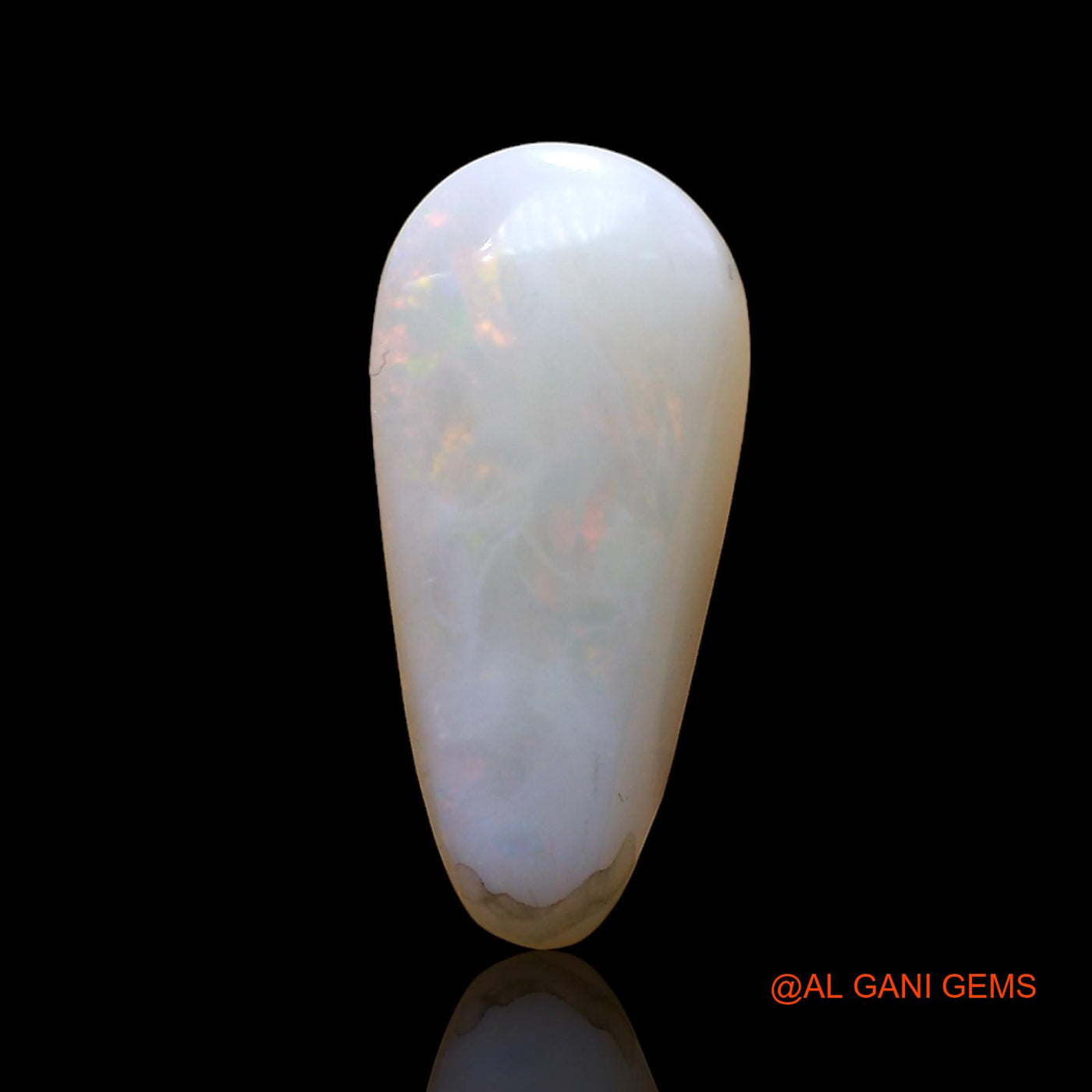 Natural Untreated Fire Opal Loose Gemstone Pear Cabochon From Australia 5.00 Cts 21x10x4 mm AC-912