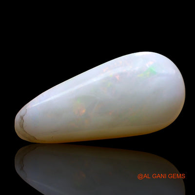 Natural Untreated Fire Opal Loose Gemstone Pear Cabochon From Australia 5.00 Cts 21x10x4 mm AC-912
