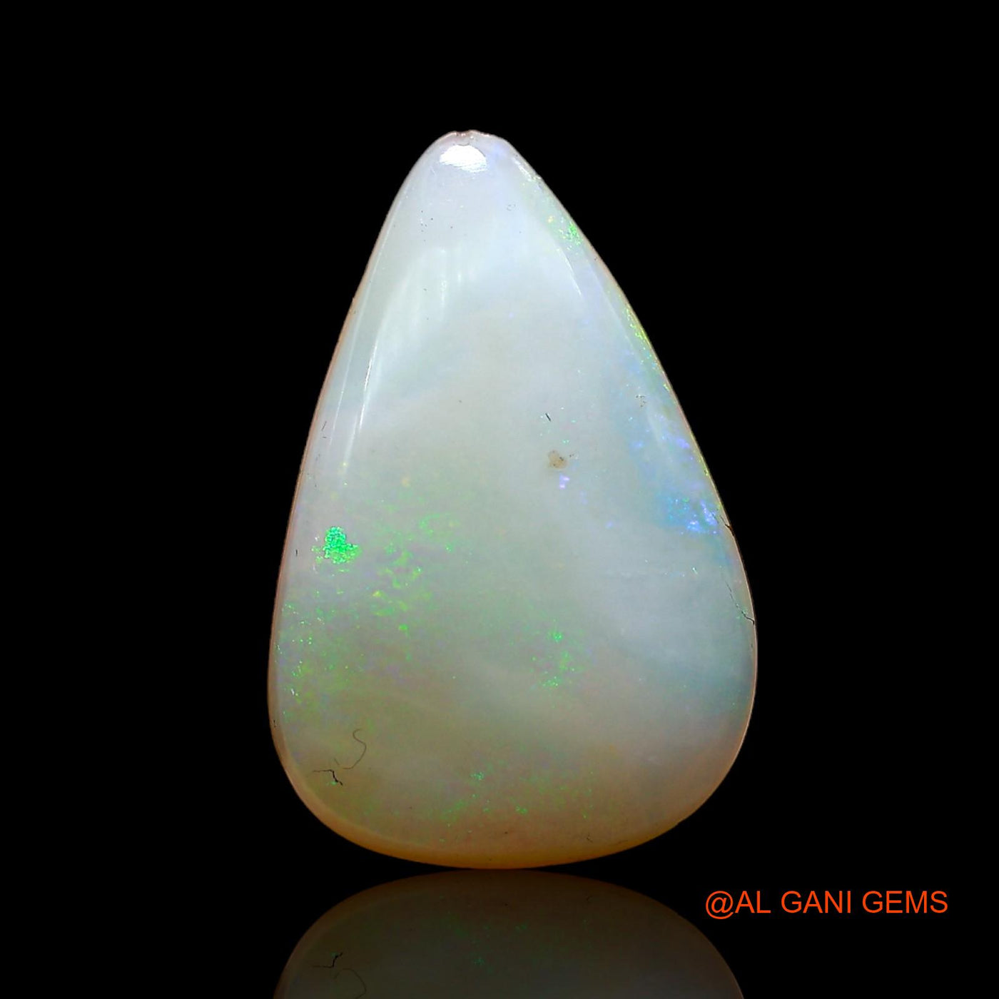 4.00 Cts Natural Australian Fire Opal Loose Gemstone Pear Cabochon 17x11x3 mm AC-914