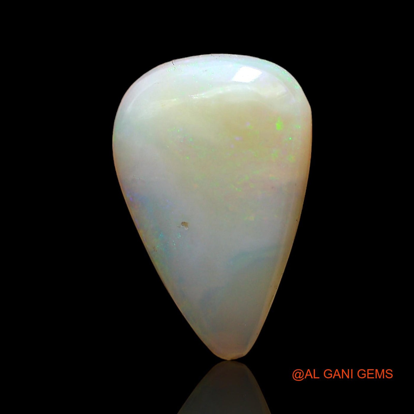 4.00 Cts Natural Australian Fire Opal Loose Gemstone Pear Cabochon 17x11x3 mm AC-914