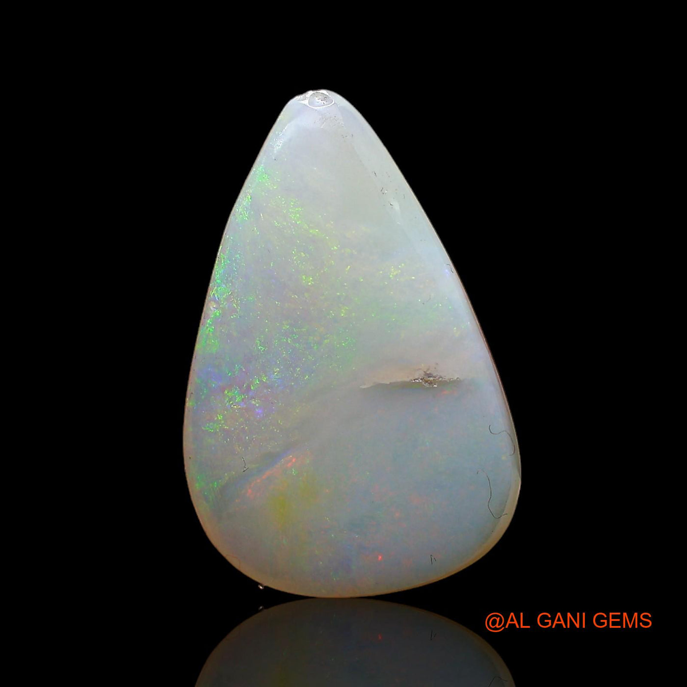 4.00 Cts Natural Australian Fire Opal Loose Gemstone Pear Cabochon 17x11x3 mm AC-914