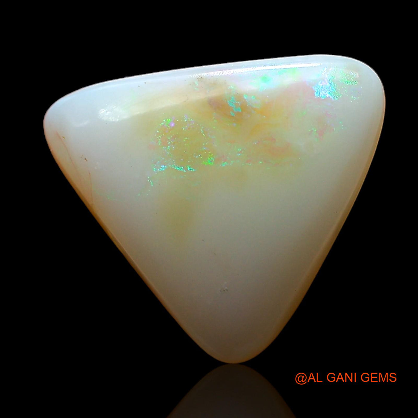 5.00 Cts Natural Australian Fire Opal Loose Gemstone Trillion Cabochon 14x14x4 mm AC-918