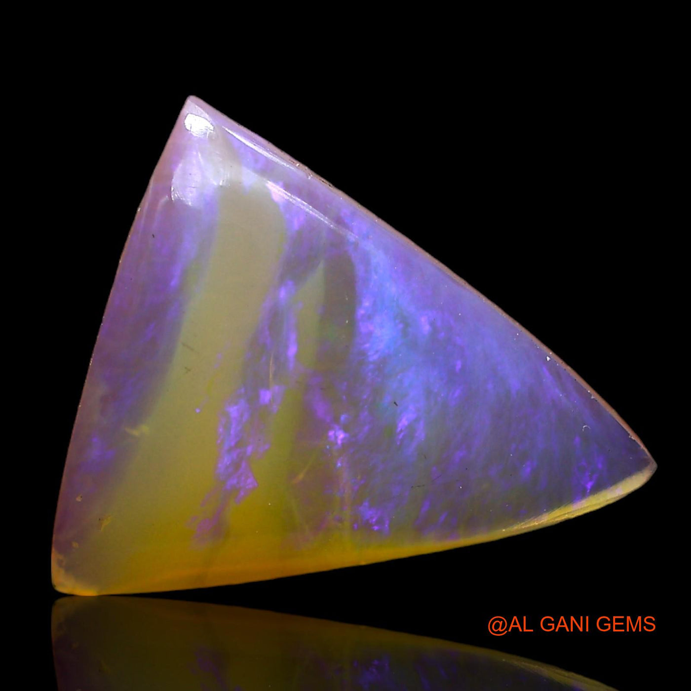 3.00 Cts Natural Australian Fire Opal Loose Gemstone Trillion Cabochon 15x13x3 mm AC-920