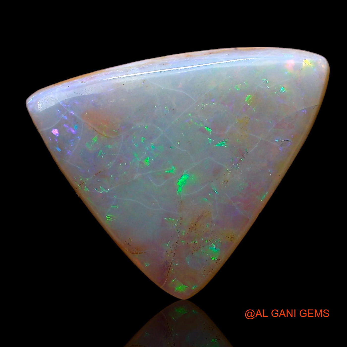 Natural Untreated Fire Opal Loose Gemstone Trillion Cabochon From Australia 3.00 Cts 13x12x3 mm AC-925
