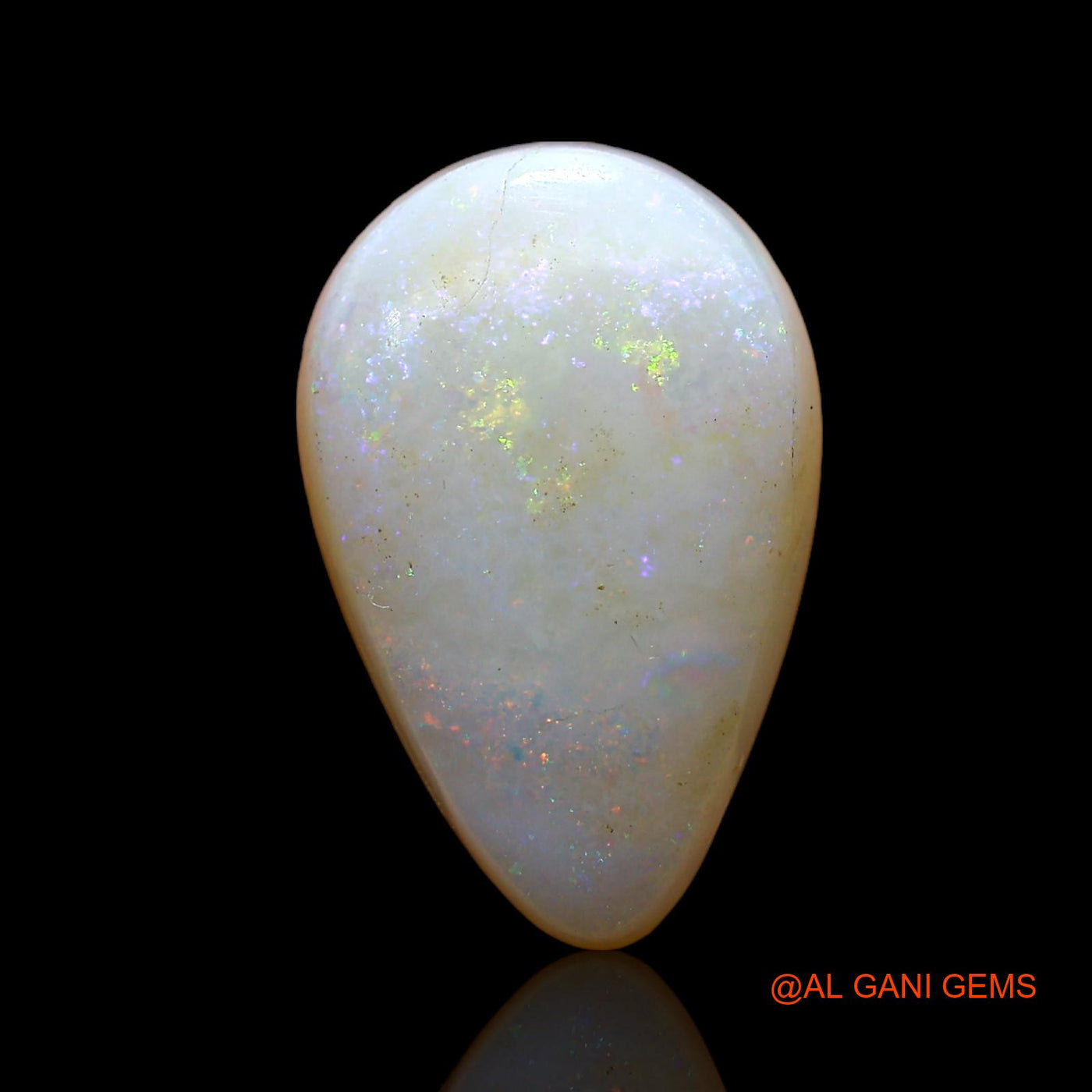 5.00 Cts Natural Australian Fire Opal Loose Gemstone Pear Cabochon 16x10x5 mm AC-926