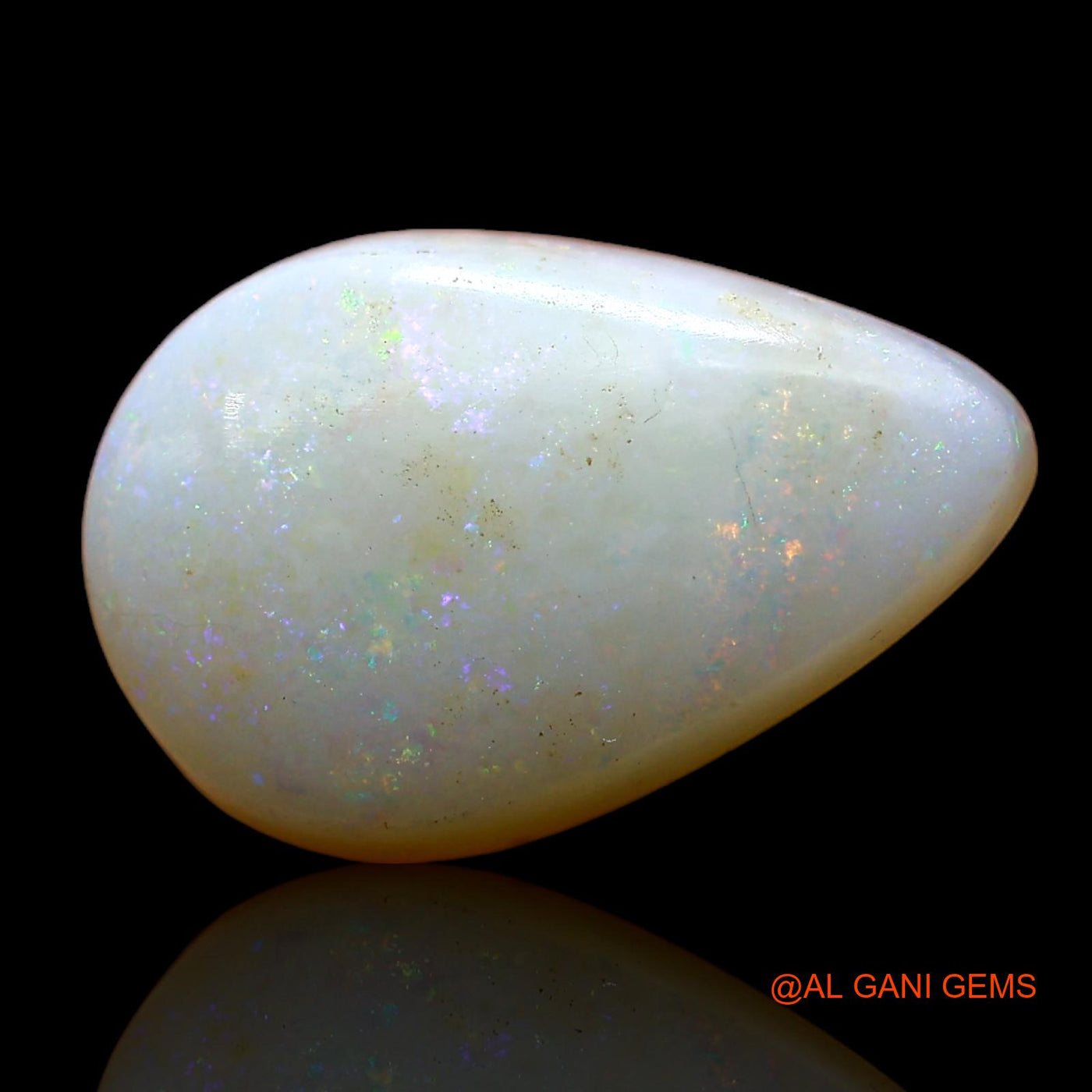 5.00 Cts Natural Australian Fire Opal Loose Gemstone Pear Cabochon 16x10x5 mm AC-926